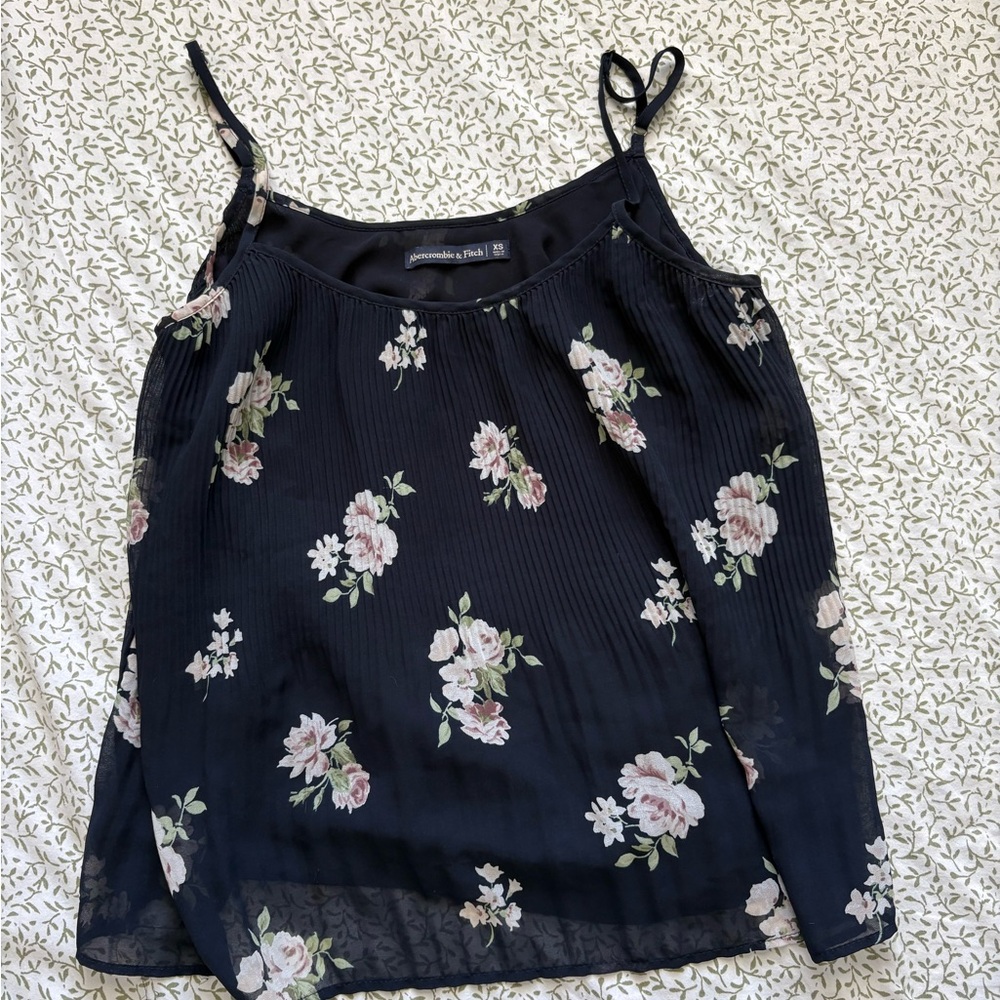 Abercrombie & Fitch Dark Blue Floral Camisole